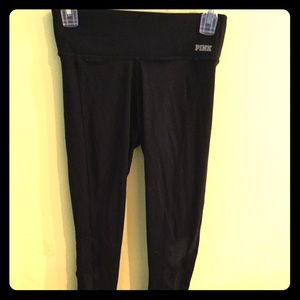 PINK Victoria’s Secret yoga pants with mesh detail
